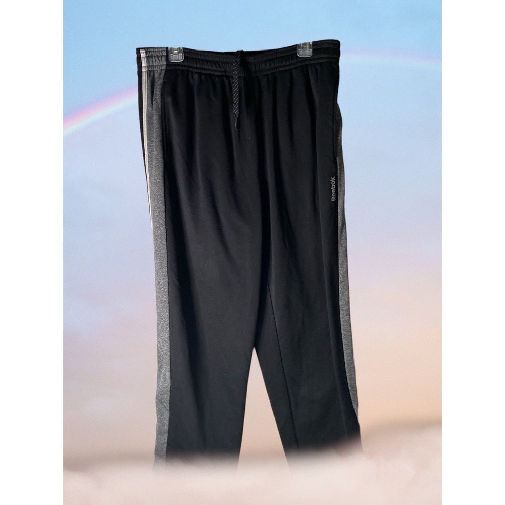 REEBOK CLASSICS HEAVYWIEGHT WARMUP SZ. LRG. Black/Grey/White Side Slash Pockets